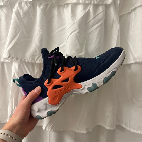 Nike React Presto Midnight Navy Purple BQ4002-402 Youth Sz 7Y Women’s Sz 9 - Picture 2 of 7